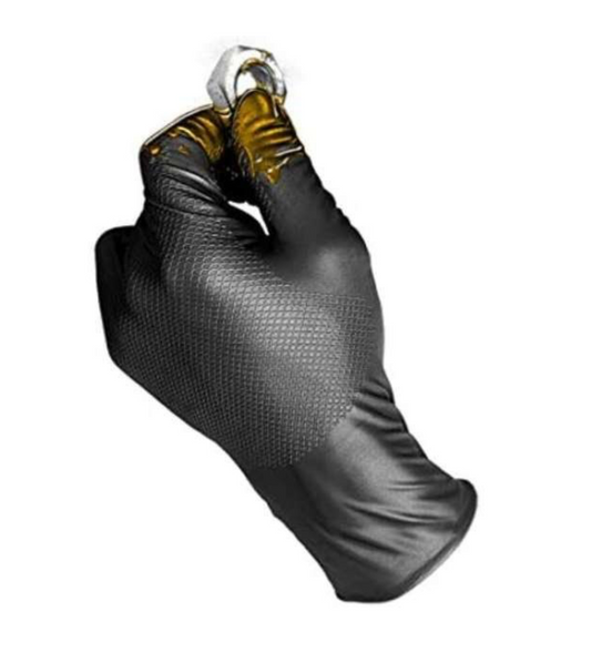 Boîte 50 Gants Jetables Nitrile Noir Sans Poudre - Juba
